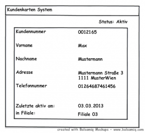 Ein Entwurf einer Kundendatenanzeige für eine Java Swing Oberfläche