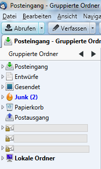 Thunderbird 5 - Gruppierte Ordner